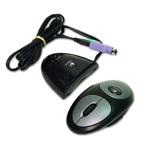 Logitech Cordless Elite Duo Keyboard & Mouseman Optical Mouse PS/2