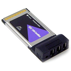 Aja futuro Sufijo 3-Port IEEE 1394 Firewire Cardbus (PCMCIA) Notebook Card Retail Box